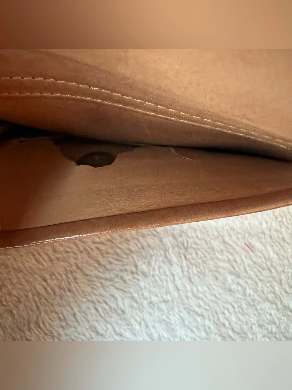 Celine Macadam Suede BiFold Wallet Cream